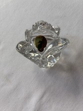 Waterford Crystal Clear Crystal Rose Figurine Paperweight Collectible picture