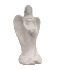 Ceramic Angel Fairy Wings Free Standing Figurine White DTD Norfolk Vintage picture