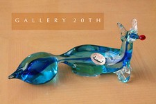 CUTE ITALIAN VTG BLOWN GLASS FOX SCULPTURE MURANO ORIG. ART MID CENTURY MODERN picture