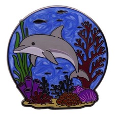 Bottlenose Dolphin - Lapel Pin With Magnet - Pearlescent picture