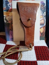 Vintage US Army Military WWII BOYT 42 Brown Leather Pistol Holster  picture