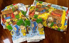 Vintage Rare 1970s Peanuts Snoopy Charlie Brown And Gang Full Sheet Set picture