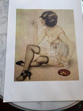 ALBERTO VARGAS 1979 COA # I 57/500 RISQUÉ SIGNED PROXY AUTHENTIC SMOKE DREAMS VG picture