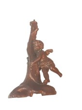 Antique Metal Spelt Brass Cherubs Lamp Finial picture
