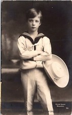 YOUNG PRINCE LEOPOLD III OF BELGIUM : IN SAILOR SUIT : RARE RPPC  1912 picture