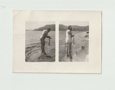 c.1950s Mature Man Skinny Dipping on the Beach Bottomless Gay Int picture