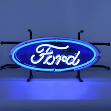Ford oval neon sign Dealership garage wall lamp light F150 V8 Truck Mustang 2025 picture