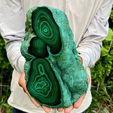 6.26LB Natural malachite block quartz crystal luster mineral specimen picture