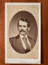 Wealthy Man With Mustache CDV Carte de Visite East Saginaw MI  picture