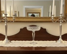 Antique McKee Innovation 407 Glass Pedestal Compote Tazza c1916 EAPG picture