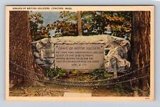 Concord MA-Massachusetts, Graves of British Soldiers, Antique Vintage Postcard picture