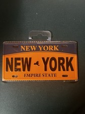 Qty: 1 New York Empire State Orange/Navy License Plate 6' x 3' Magnetic - Sealed picture
