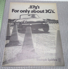 1974 Triumph Spitfire $3345 Vintage Car Photo Print Ad Man Cave Garage Decor picture
