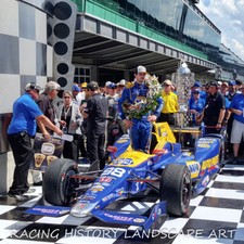 2016 8X10 PHOTO 100th INDY 500 VICTORY 1ST NAPA #98 ALEXANDER ROSSI BRYAN HERTA  picture