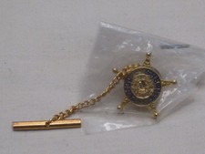 1 vintage SHERIFF DEPT. POLICE Indiana service lapel pin gold-tone star tie tack picture