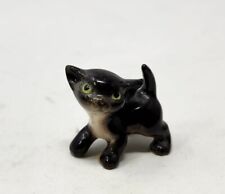 Vintage Hagen Renaker Kitten Black Dark Grey Cat Miniature Figurine Mini Kitty  picture