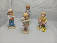 4 Rare 1983 ENESCO GROWING UP BIRTHDAY GIRLS Ages 2, 3, 4,6  picture