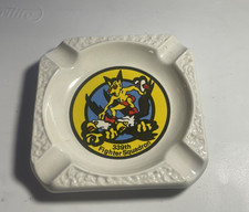 Vintage 339th Fighter Squadron Ceramic Ashtray United States Air Force picture