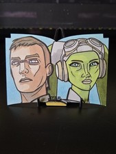 Signed 2023 Topps Chrome Star Wars Kanan Jarrus, Hera Syndulla - Nick Gribbon picture