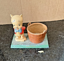 1940s Moss Metal Porky Pig Desk Organizer Warner Bros Vintage picture