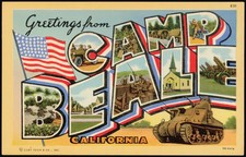 Camp Beale, California CA Greetings from Beale Teich Large Letter Vintage picture