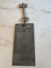 VERY🇺🇸SCARCE 1920s-30s “BETHLEHEM”STEEL COMPANY/SHOP/WAREHOUSE/OFFICE KEY 👀 picture