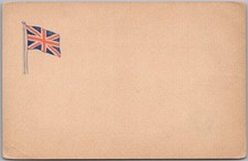 c1910s British / UK WWI Military Postcard Union Jack Flag / Blank Unused Card picture