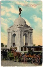 1910 Gettysburg PA State of Pennsylvania Monument Early RARE Civil War Postcard picture