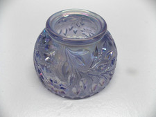 WESTMORELAND PURPLE FAIRY LAMP GLOBE FIREBALL WILDFLOWER & LACE PATTERN TOP * picture