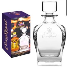 Crown Royal Etched Glass Decanter 700ml With Box New picture