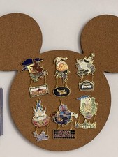 Disney Kingdom Hearts Worlds Dangle Enamel Pin GameStop Exclusive Complete Set  picture