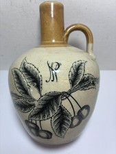 Lovely Old GLASGOW MAKERS Scottish CHERRY BRANDY Stoneware Crock Bottle c1890 picture