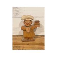 Carved Man Statue | Vintage Statue | Carved Wood Man | Antique | Carved Baker  picture