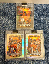 Wild Card Dino-Might Dino District Chris Brazzell II 1/1 Trading Card Lot (3) picture