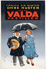 Valda Pastillen Vintage Ad Poster 1930s - 24x36” RARE Reprint 🤯💯 picture