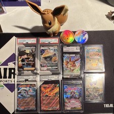Pokemon Slabs PSA/CGC/CCG Collectible Card Lot Full Art And Holos picture