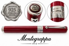MONTEGRAPPA Rollerball Pen Expression 925 Silver Bordeaux Red Box Warranty picture