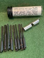 Vintage NOS Stanley Yankee No 319 Drill Point And Adapter Set 31 or 131 Drivers picture