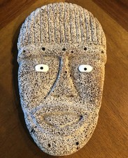  Authentic Alaskan  Native Inuit/ Inupiaq Hand Carved Spirit Mask  Foss Whale   picture