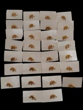 Vintage GOP Republican Elephant Pins Lot of 30 Gold Tone NOS Original Cards picture