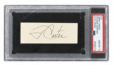 President Jimmy Carter Signed Index Card PSA/DNA Auto Gem MT 10 picture