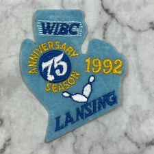 1992 Lansing 75th Anniversary Season WIBC Embroidered Bowling Patch SE7 picture
