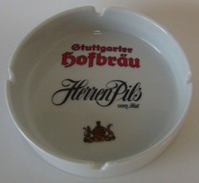 🍺 Vintage Stuttgarter Hofbrau Herren Pils Beer Ceramic Ashtray Germany 5.25