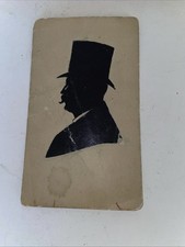 ANTIQUE SILHOUETTIST H .ACKLEY SACKET PORTRAIT ID MAR 25,1888 picture