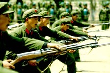 Some Chinese soldiers take up arms an exercise Nanjing Nanjing China Old Photo picture