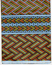 Classic African Fabric Couleurs de Woodin  6 Yards Dutch Wax Hollandais NOS VTG picture
