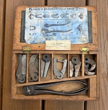 Antique Koeth's Interchangeable Tool Kit Wood Dovetail Box picture