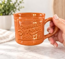 Summer Moon Coffee Ceramic Mug Orange Glazed picture