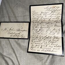 Antique Letter from Brattleboro VT Vermont to Colebrook Ashtabula County OH Ohio picture