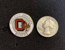 Vintage Ohio State University Buckeyes Enameled Hat or Lapel Pin, Dated 1986 picture